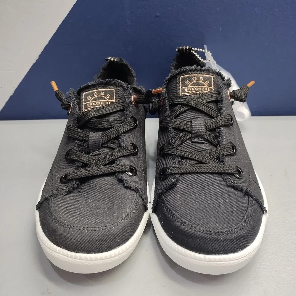 BOBS by Skechers B Cute 2.0 Sneakers Womens US 6 Black Comfort Low Top 114150